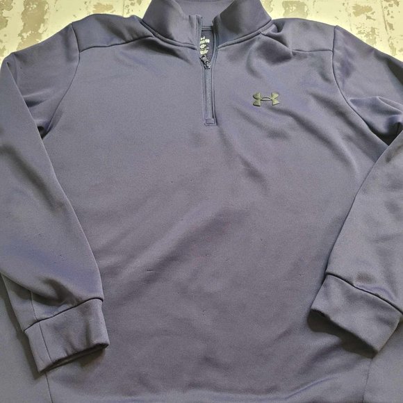 2375‎ Under Armour Men's 1/4 Zip Navy Fleece Lined Pullover Size XL - Picture 1 of 6